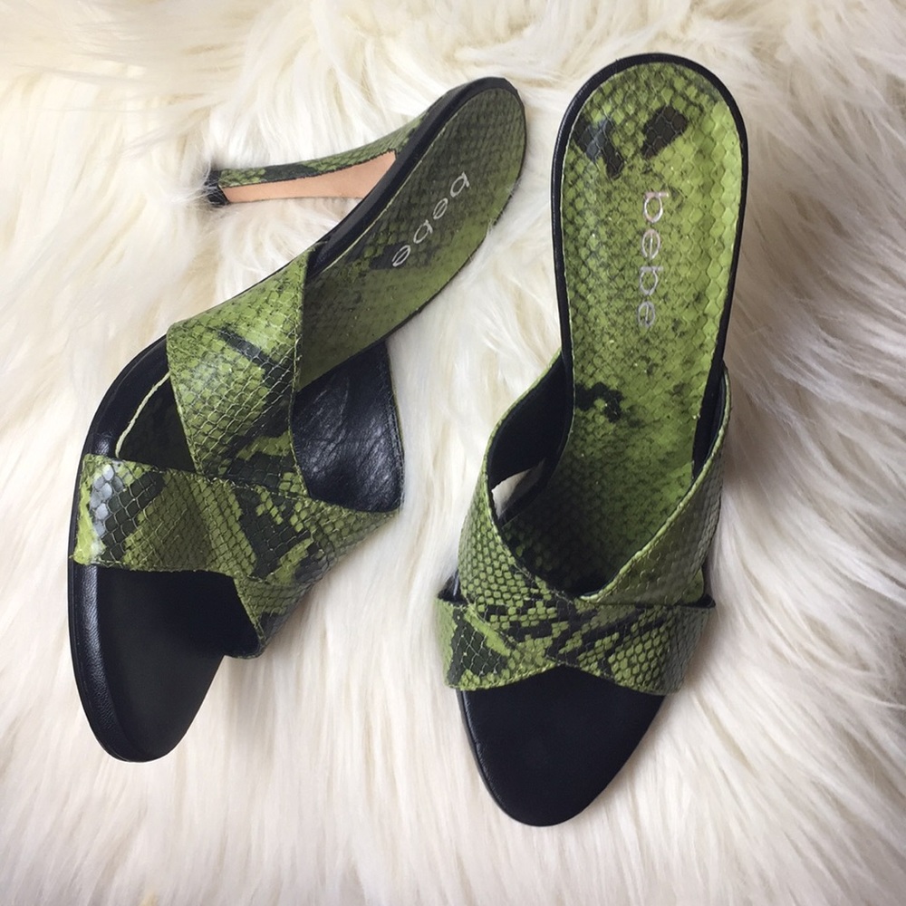 Bebe heels | Green scales